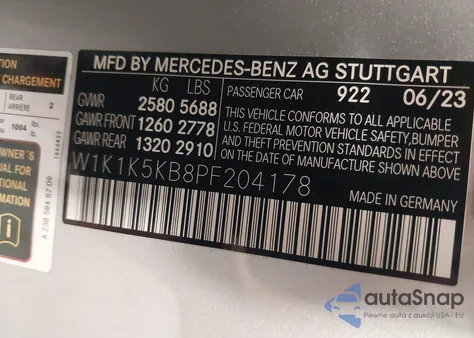 2023 Mercedes-Benz E 450 4Matic from USA, damaged, VIN W1K1K5KB8PF204178